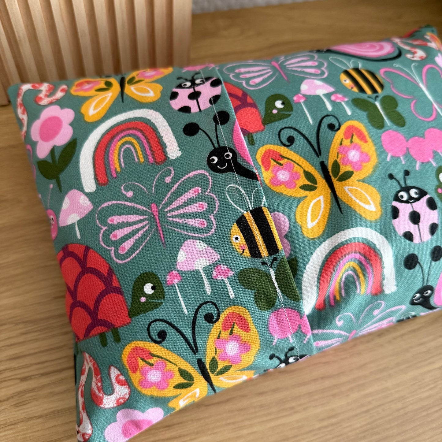 Kissen "Bunte Wiese" (20x30 cm) - Set aus Bezug und Innenkissen