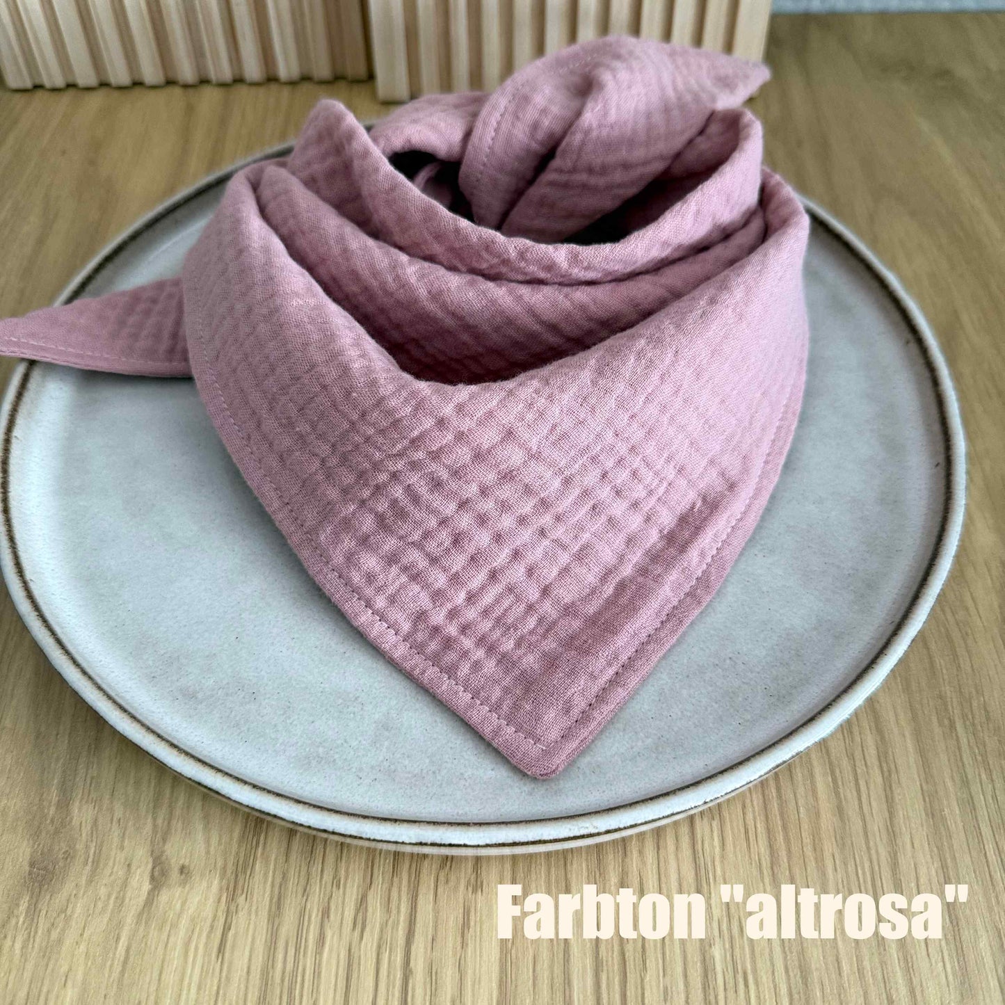 Dreieckstuch aus Musselin uni - verschiedene Farben