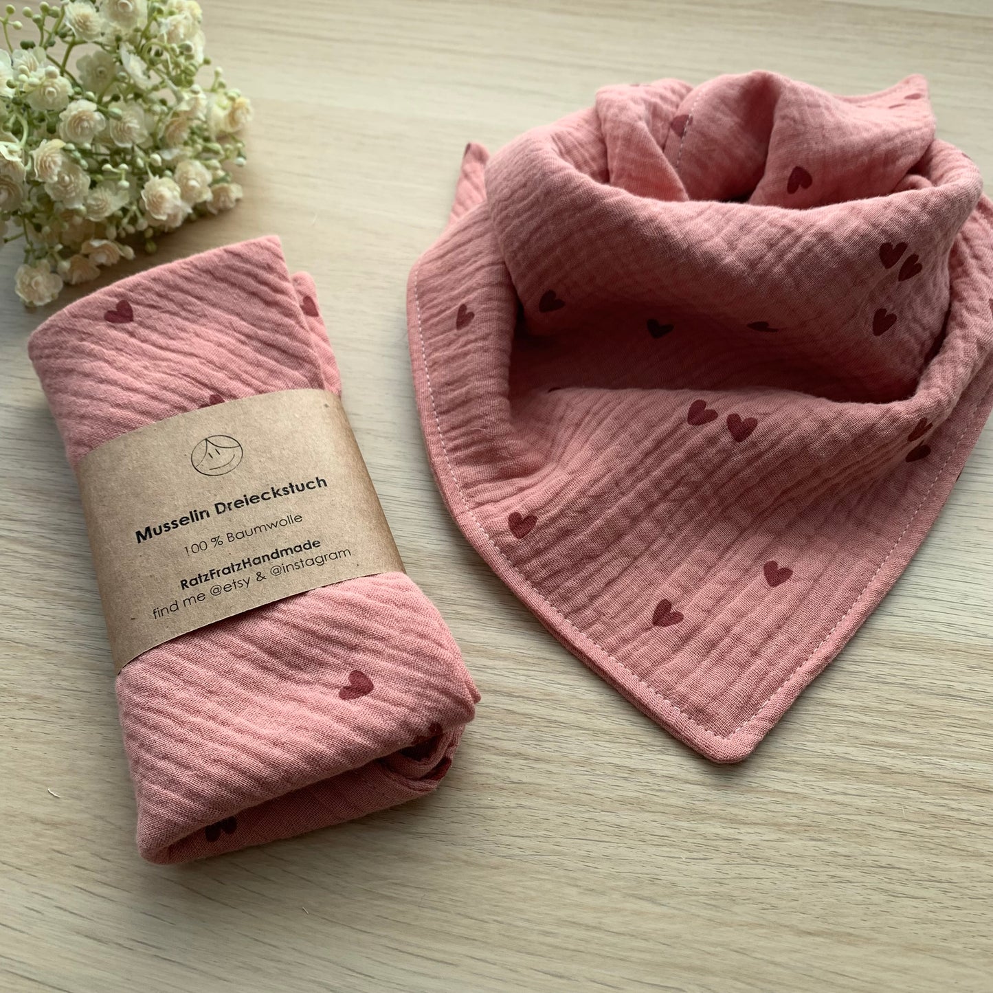 Dreieckstuch "Herzen"