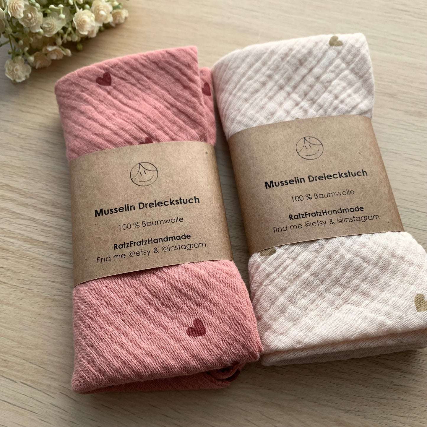 Dreieckstuch "Herzen"