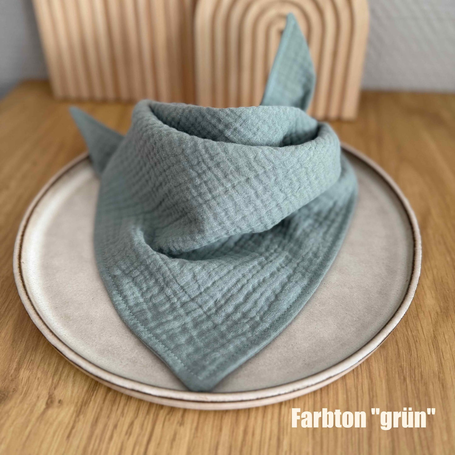 Dreieckstuch aus Musselin uni - verschiedene Farben