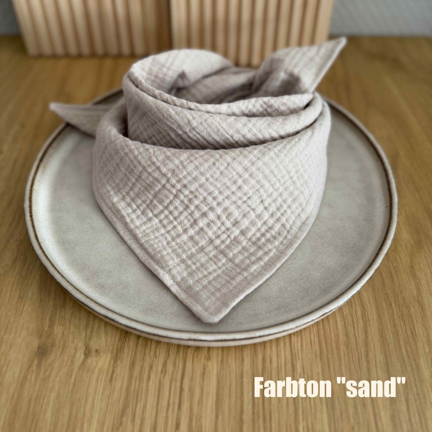 Dreieckstuch aus Musselin uni - verschiedene Farben