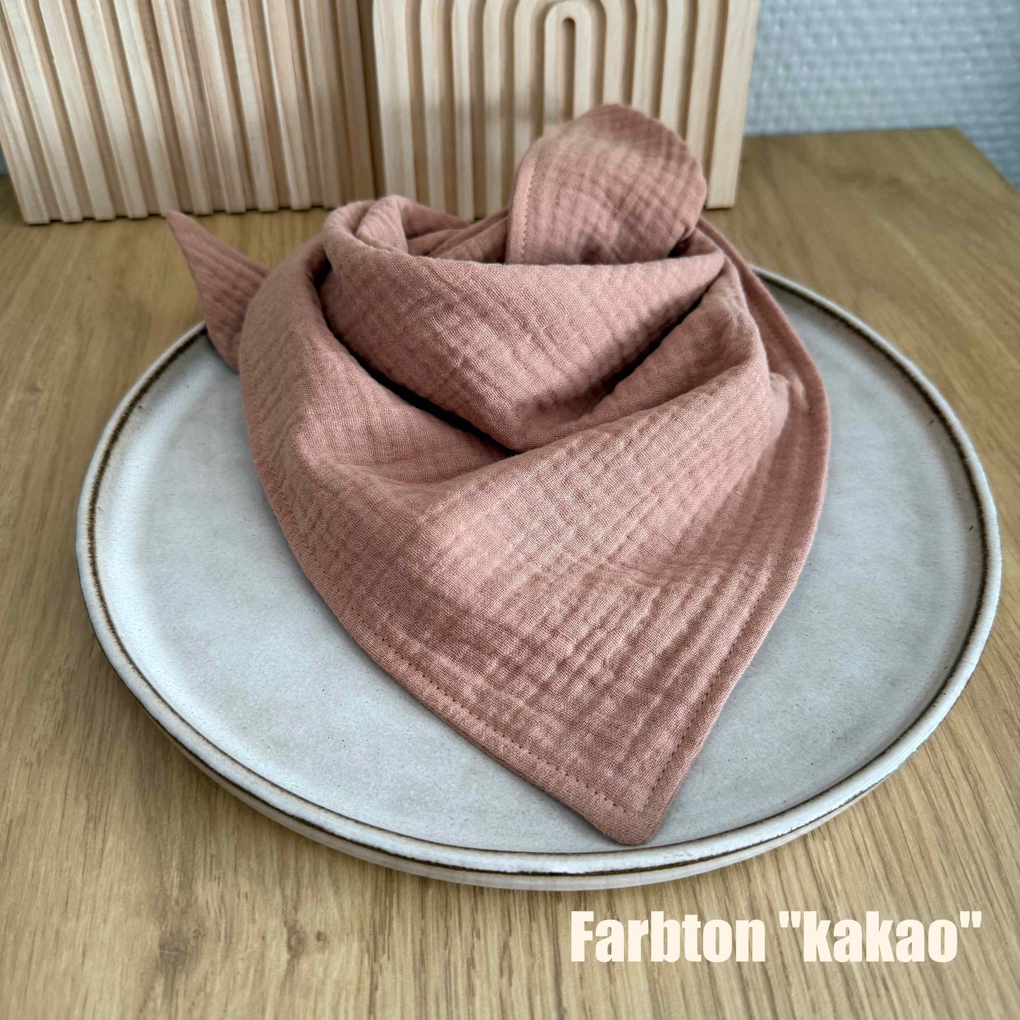 Dreieckstuch aus Musselin uni - verschiedene Farben