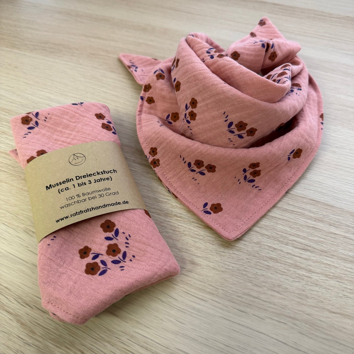 Dreieckstuch "Blumen blush"