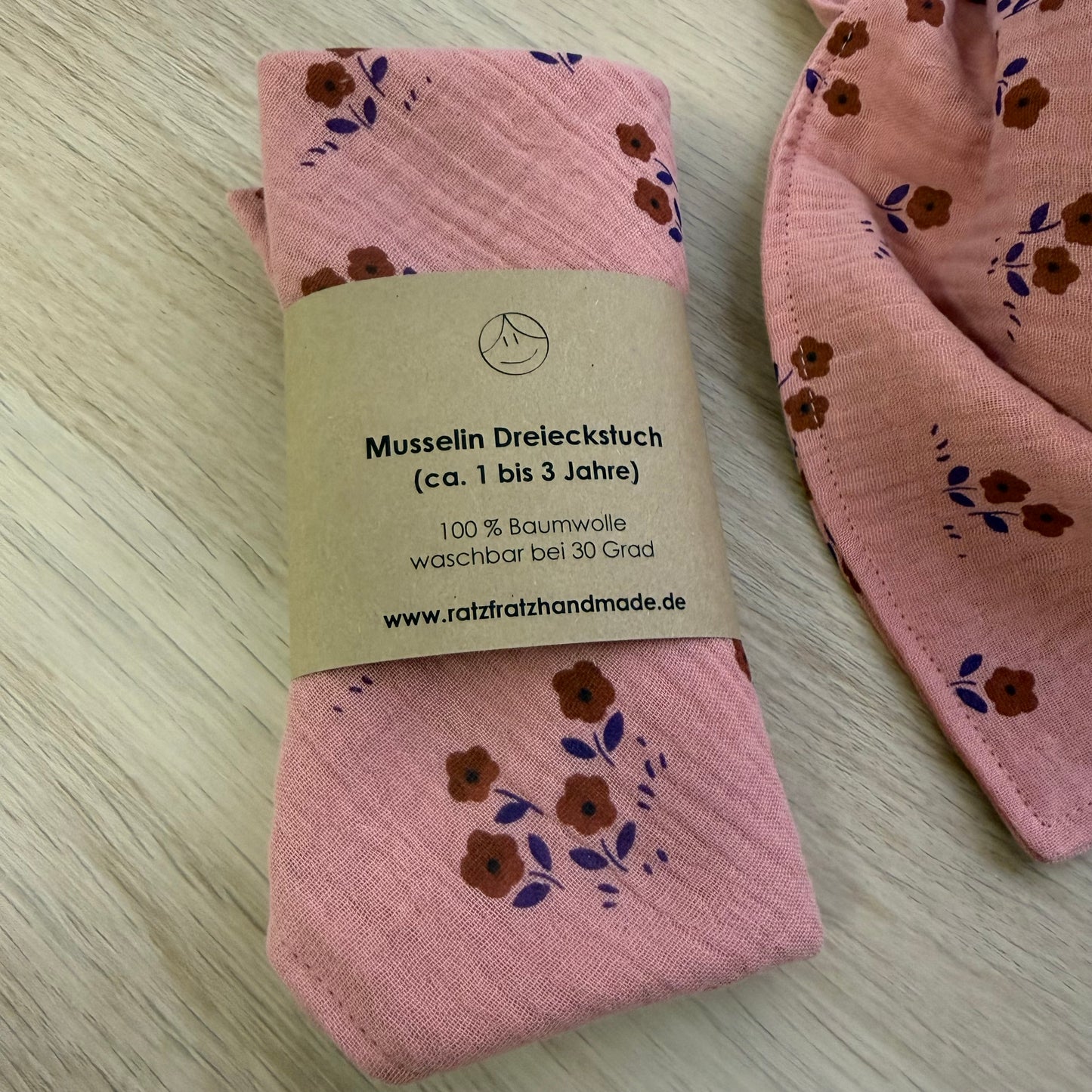 Dreieckstuch "Blumen blush"