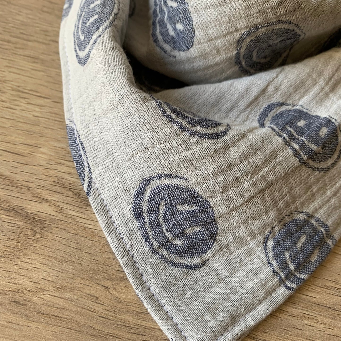 Dreieckstuch "Smileys navy/ecru"