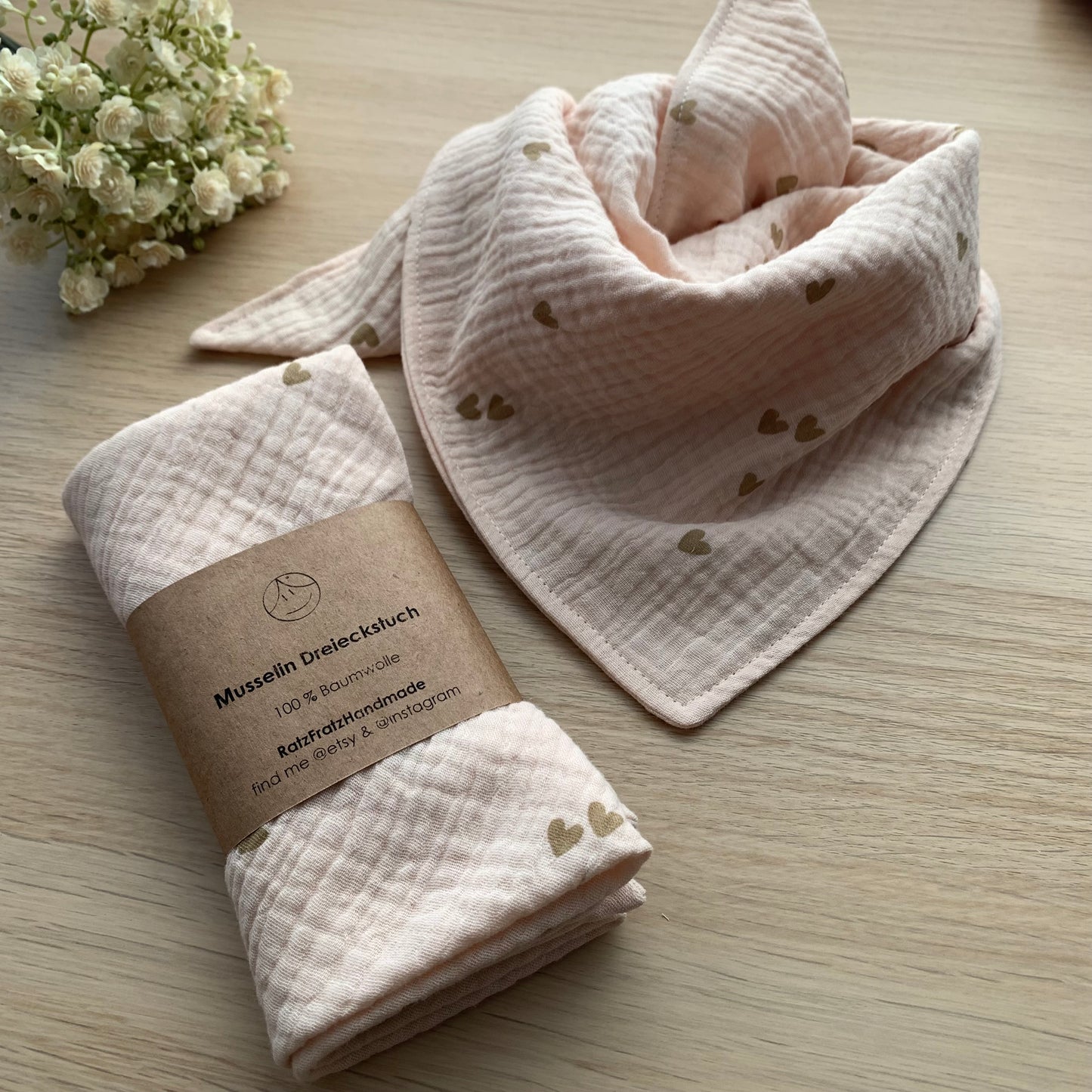 Dreieckstuch "Herzen"